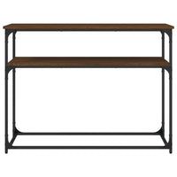 Tavolo Consolle Rovere Marrone 100x35,5x75 cm Legno Multistrato 834069