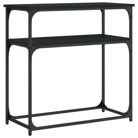 Tavolino Consolle-Tavolino da soggiorno-Tavolo Nero 75x35,5x75 cm in Legno Multistrato