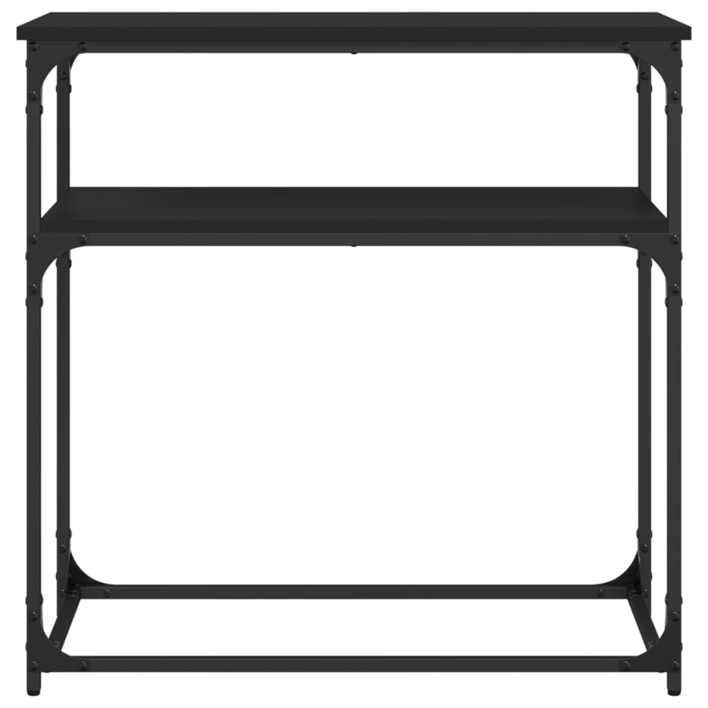 Tavolino Consolle Nero 75x35,5x75 cm in Legno Multistrato 834070