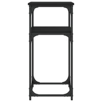 Tavolino Consolle Nero 75x35,5x75 cm in Legno Multistrato