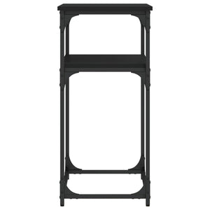 Tavolino Consolle Nero 75x35,5x75 cm in Legno Multistrato