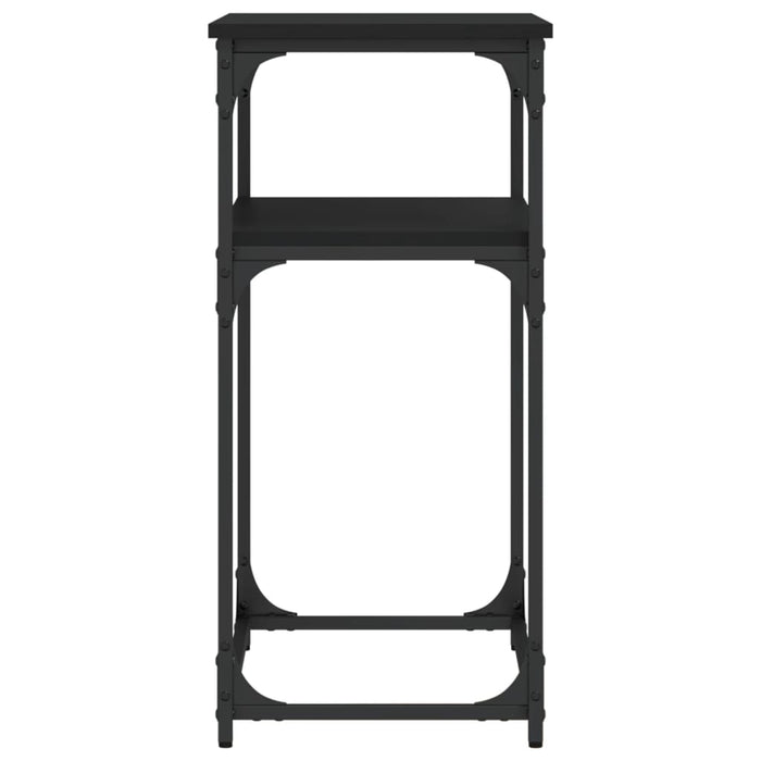 Tavolino Consolle Nero 75x35,5x75 cm in Legno Multistrato