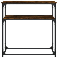 Tavolino Consolle Rovere Fumo 75x35,5x75cm in Legno Multistrato 834072