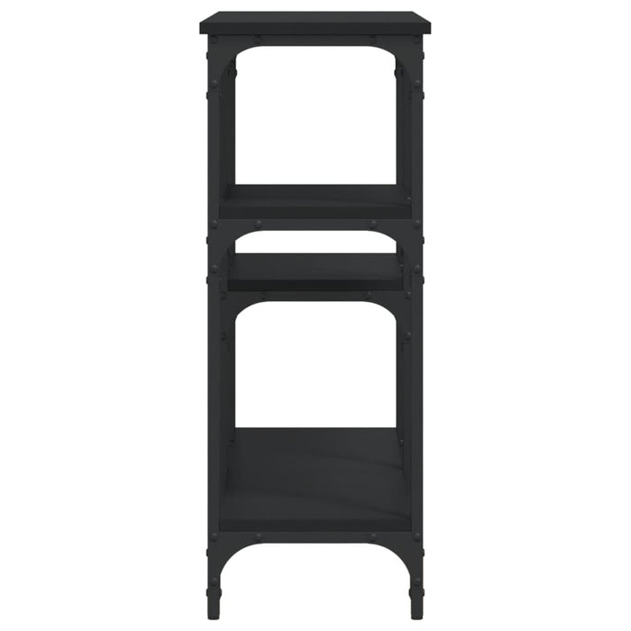Tavolino Consolle Nero 102x29x75 cm in Legno Multistrato 834080