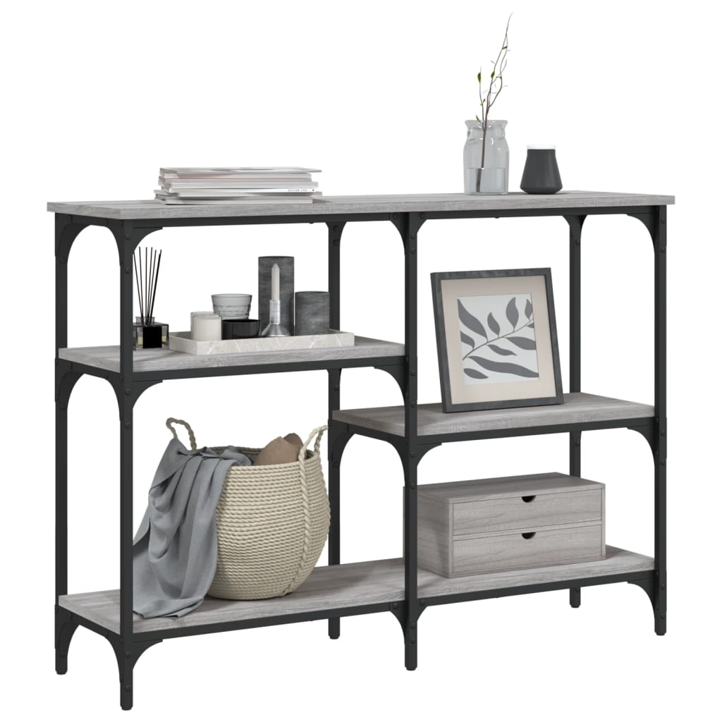 Tavolo Consolle Grigio Sonoma 102x29x75 cm in Legno Multistratocod mxl 107281