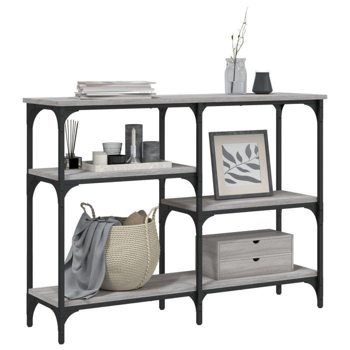 Tavolo Consolle Grigio Sonoma 102x29x75 cm in Legno Multistratocod mxl 107281