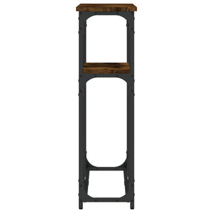 Tavolino Consolle-Tavolino da soggiorno-Tavolo Rovere Fumo 90x22,5x75cm in Legno Multistrato