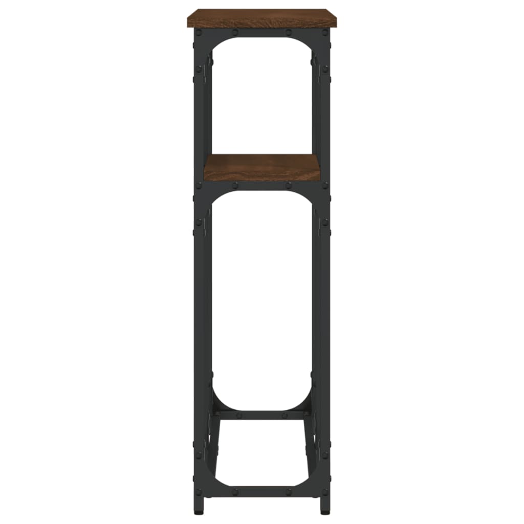 Tavolo Consolle Rovere Marrone 90x22,5x75 cm Legno Multistrato 834094