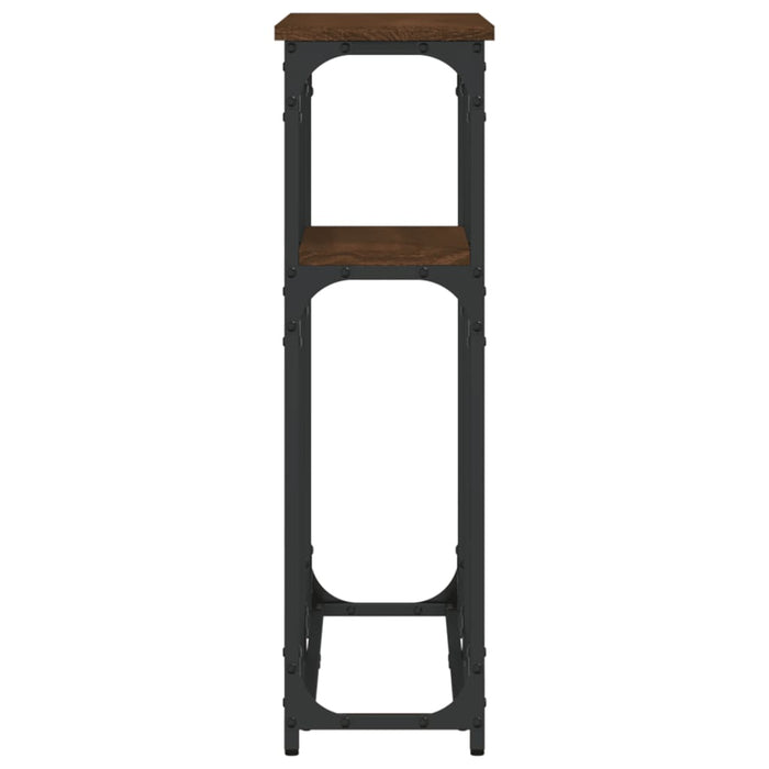 Tavolo Consolle Rovere Marrone 90x22,5x75 cm Legno Multistrato 834094