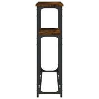 Tavolino Consolle-Tavolino da soggiorno-Tavolo Rovere Fumo 145x22,5x75 cm Legno Multistrato