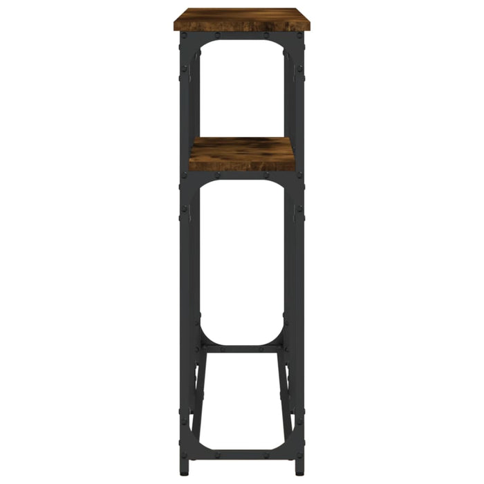 Tavolino Consolle-Tavolino da soggiorno-Tavolo Rovere Fumo 145x22,5x75 cm Legno Multistrato