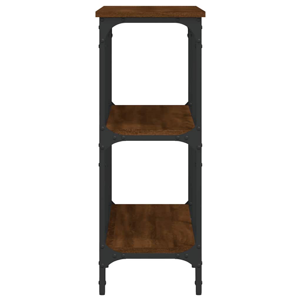 Tavolino Consolle-Tavolino da soggiorno-Tavolo Rovere Marrone 100x29x75 cm Legno Multistrato 364570