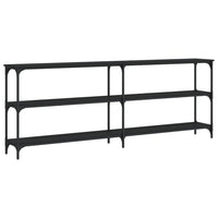 Tavolino Consolle Nero 200x29x75 cm in Legno Multistrato 834110
