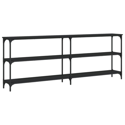 Tavolino Consolle Nero 200x29x75 cm in Legno Multistrato 834110