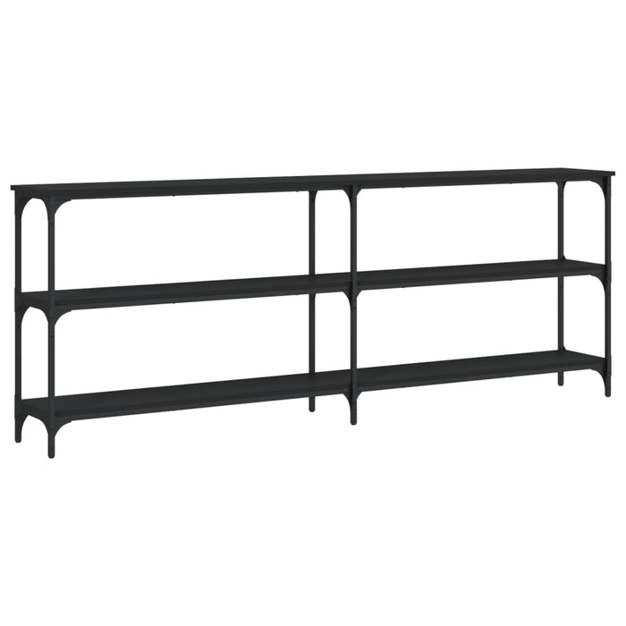 Tavolino Consolle Nero 200x29x75 cm in Legno Multistrato 834110