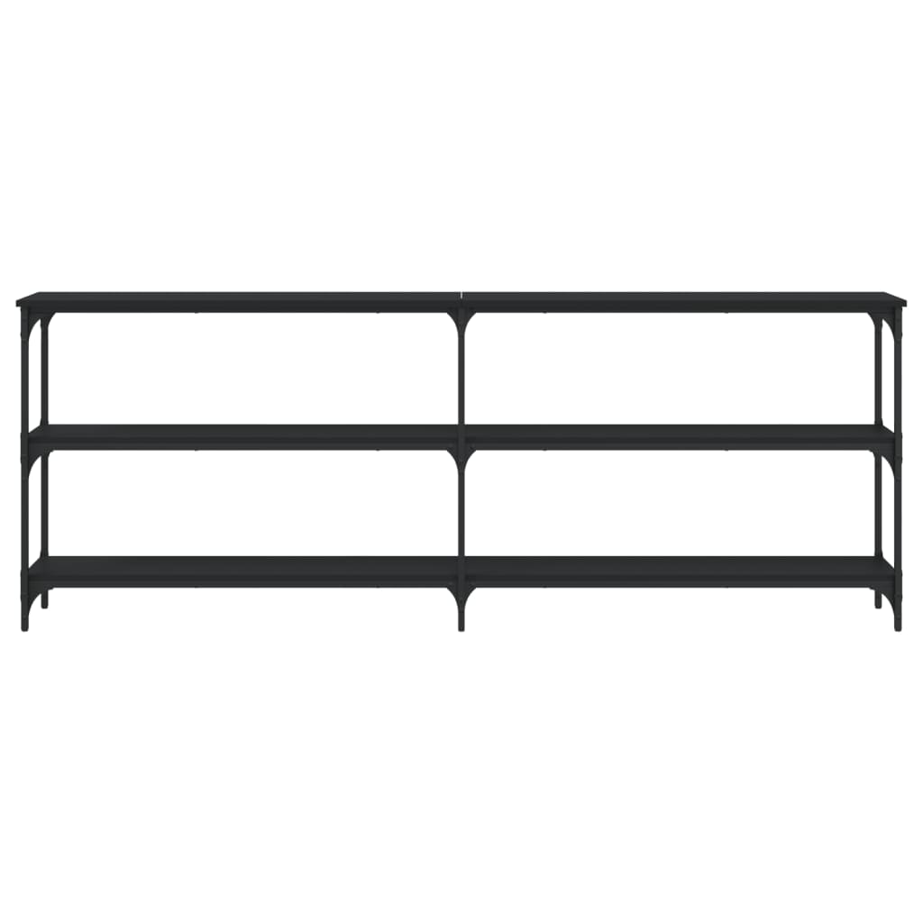 Tavolino Consolle Nero 200x29x75 cm in Legno Multistrato 834110