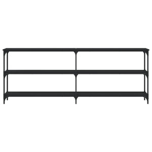 Tavolino Consolle Nero 200x29x75 cm in Legno Multistrato 834110