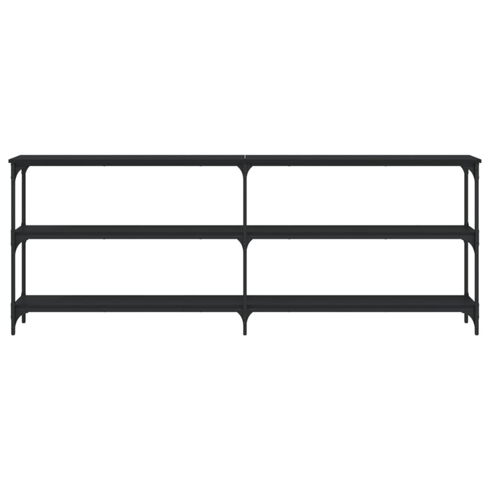 Tavolino Consolle Nero 200x29x75 cm in Legno Multistrato 834110