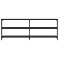 Tavolino Consolle Nero 200x29x75 cm in Legno Multistrato 834110