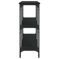 Tavolino Consolle-Tavolino da soggiorno-Tavolino da Salotto Nero 200x29x75 cm in Legno Multistrato