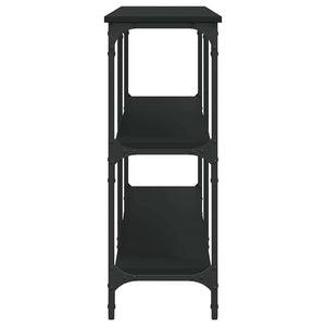 Tavolino Consolle-Tavolino da soggiorno-Tavolino da Salotto Nero 200x29x75 cm in Legno Multistrato