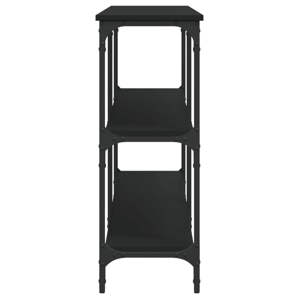 Tavolino Consolle Nero 200x29x75 cm in Legno Multistrato 834110