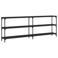 Tavolino Consolle Nero 200x29x75 cm in Legno Multistrato 834110