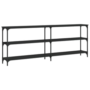 Tavolino Consolle Nero 200x29x75 cm in Legno Multistrato 834110