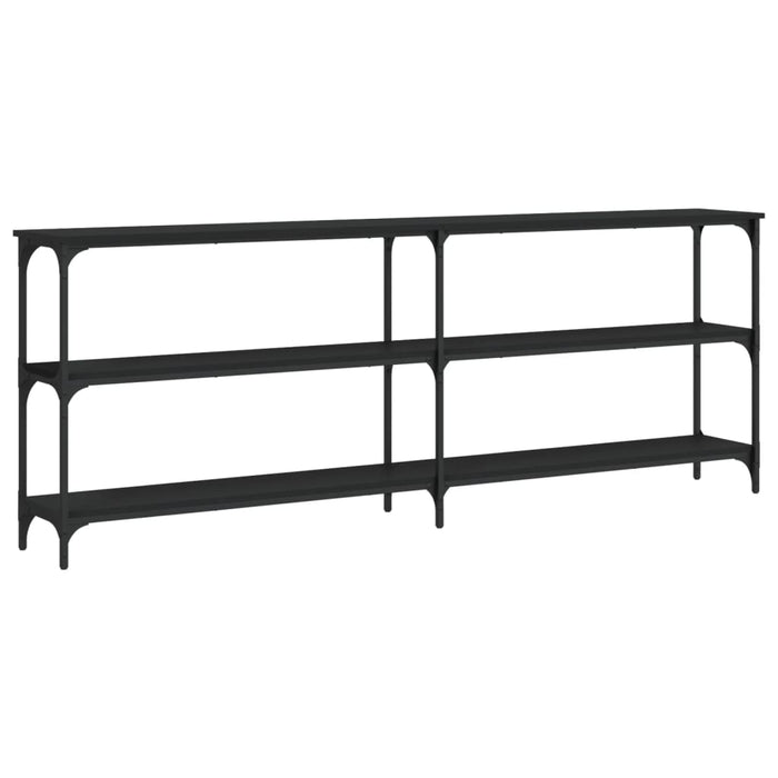 Tavolino Consolle Nero 200x29x75 cm in Legno Multistrato 834110