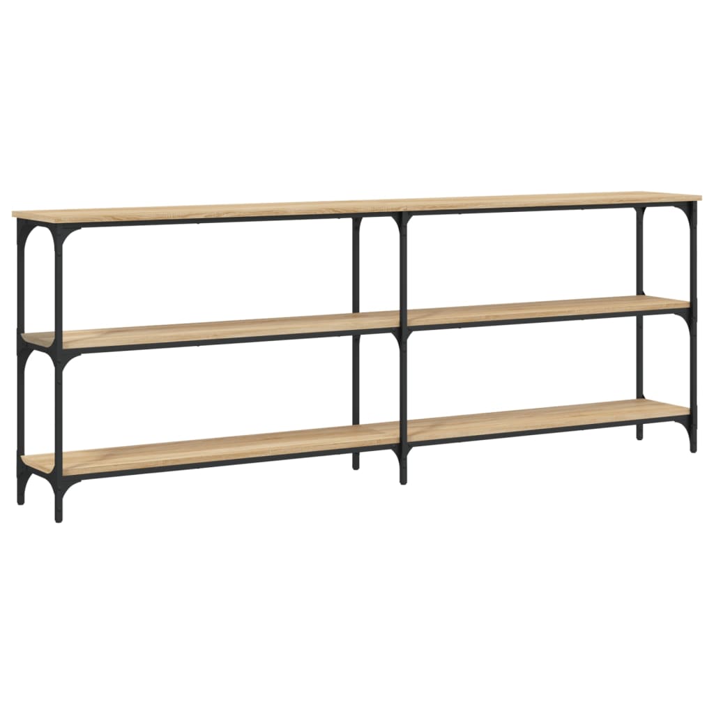 vidaXL Tavolo Consolle Rovere Sonoma 200x29x75 cm in Legno Multistrato