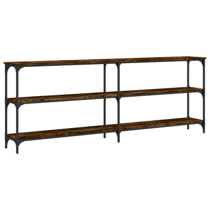 Tavolo Consolle Rovere Fumo 200x29x75 cm in Legno Multistrato 834112