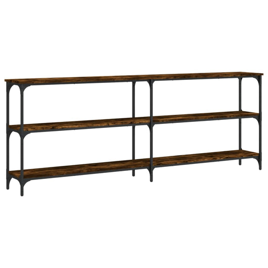 Tavolo Consolle Rovere Fumo 200x29x75 cm in Legno Multistratocod mxl 107319