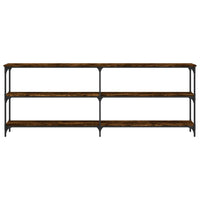 Tavolo Consolle Rovere Fumo 200x29x75 cm in Legno Multistrato 834112