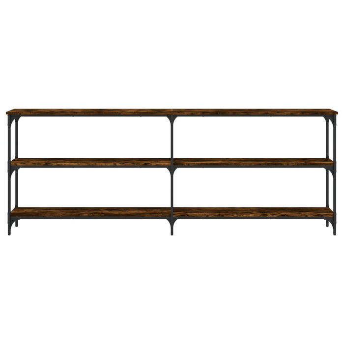 Tavolo Consolle Rovere Fumo 200x29x75 cm in Legno Multistrato 834112