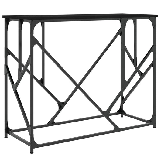 Tavolino Consolle-Tavolino da soggiorno-Tavolo Nero 100x40x80 cm in Legno Multistrato
