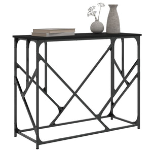 Tavolino Consolle-Tavolino da soggiorno-Tavolo Nero 100x40x80 cm in Legno Multistrato