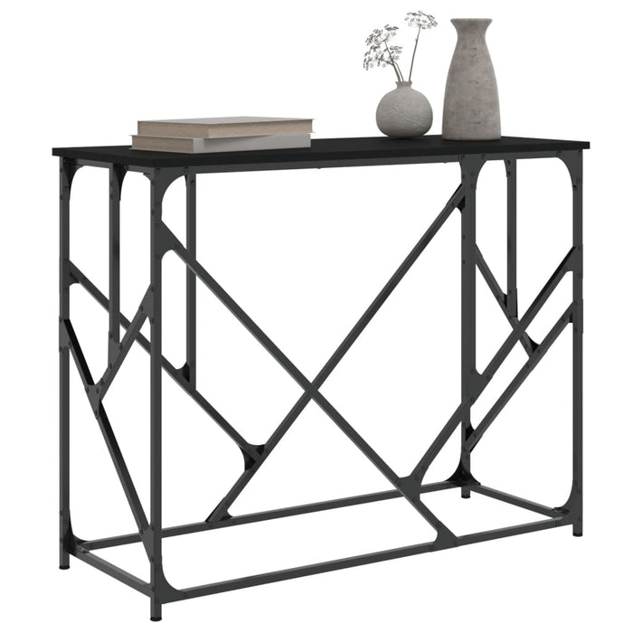 Tavolino Consolle-Tavolino da soggiorno-Tavolo Nero 100x40x80 cm in Legno Multistrato