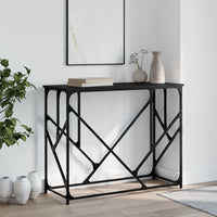 Tavolino Consolle-Tavolino da soggiorno-Tavolo Nero 100x40x80 cm in Legno Multistrato