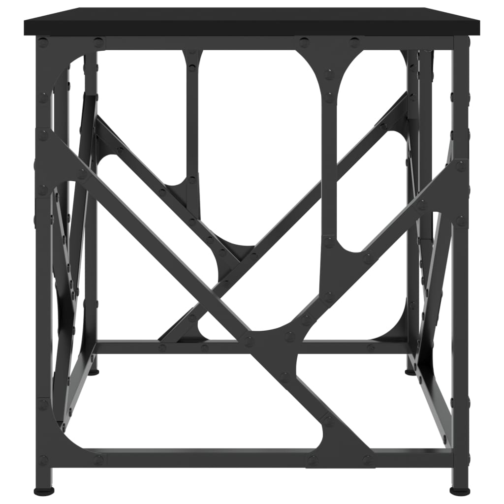 Tavolino da Salotto Nero 45x45x47,5 cm in Legno Multistrato 834120