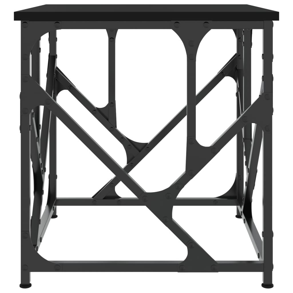Tavolino da Salotto Nero 45x45x47,5 cm in Legno Multistrato 834120
