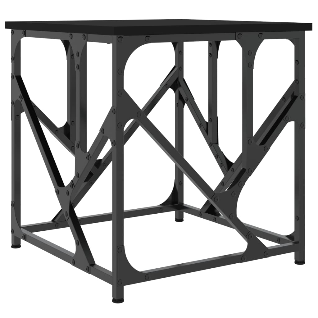 Tavolino da Salotto Nero 45x45x47,5 cm in Legno Multistrato 834120