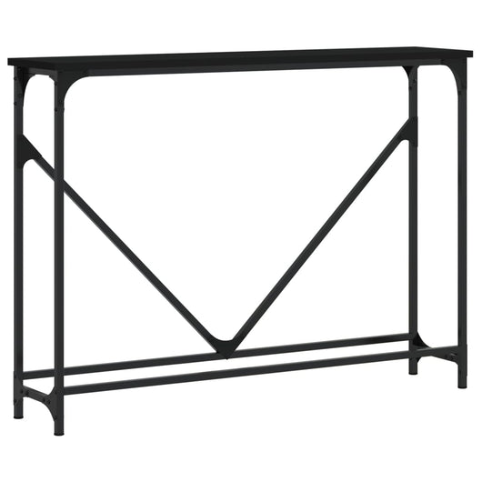 vidaXL Tavolino Consolle Nero 102x22,5x75 cm in Legno Multistrato