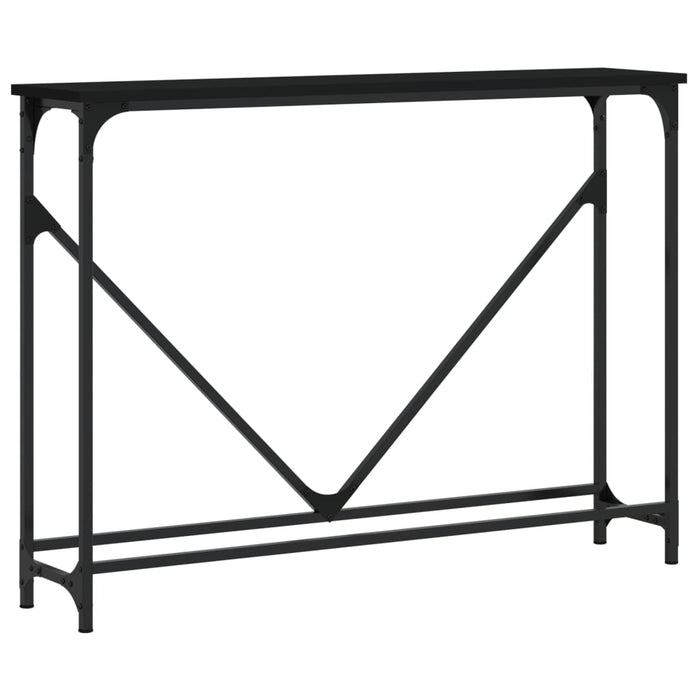 vidaXL Tavolino Consolle Nero 102x22,5x75 cm in Legno Multistrato