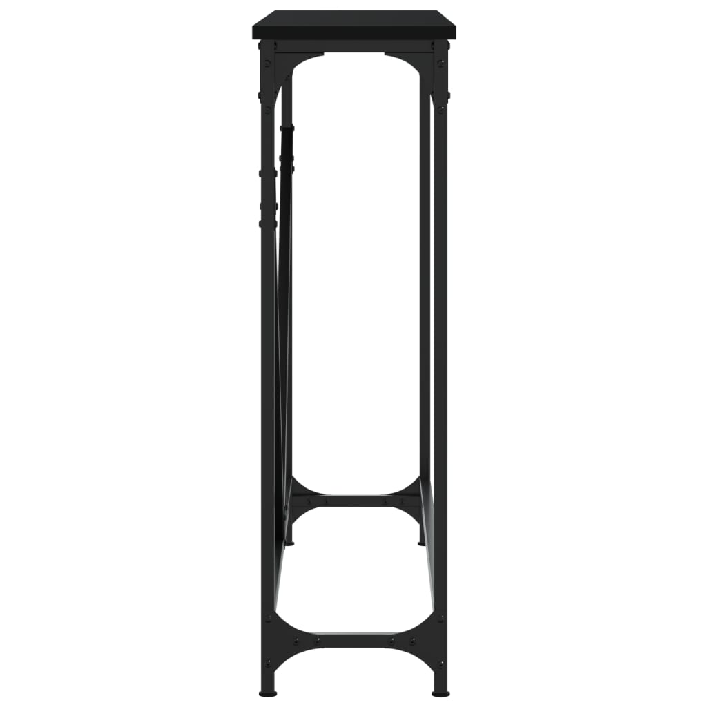 vidaXL Tavolino Consolle Nero 102x22,5x75 cm in Legno Multistrato
