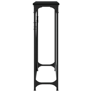 vidaXL Tavolino Consolle Nero 102x22,5x75 cm in Legno Multistrato