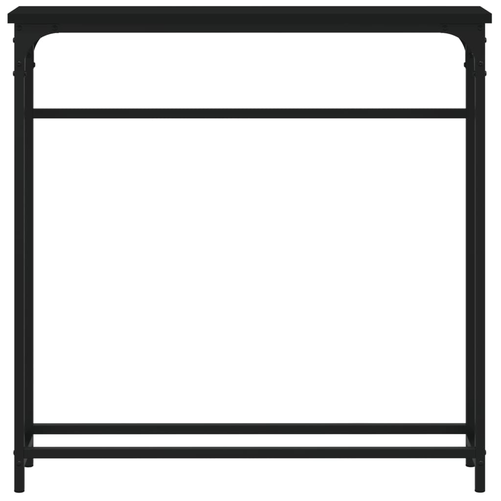 Tavolino Consolle Nero 75x19,5x75 cm in Legno Multistrato 834135