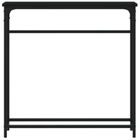 Tavolino Consolle Nero 75x19,5x75 cm in Legno Multistrato 834135