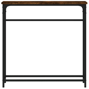 Tavolino Consolle Rovere Fumo 75x19,5x75cm in Legno Multistrato