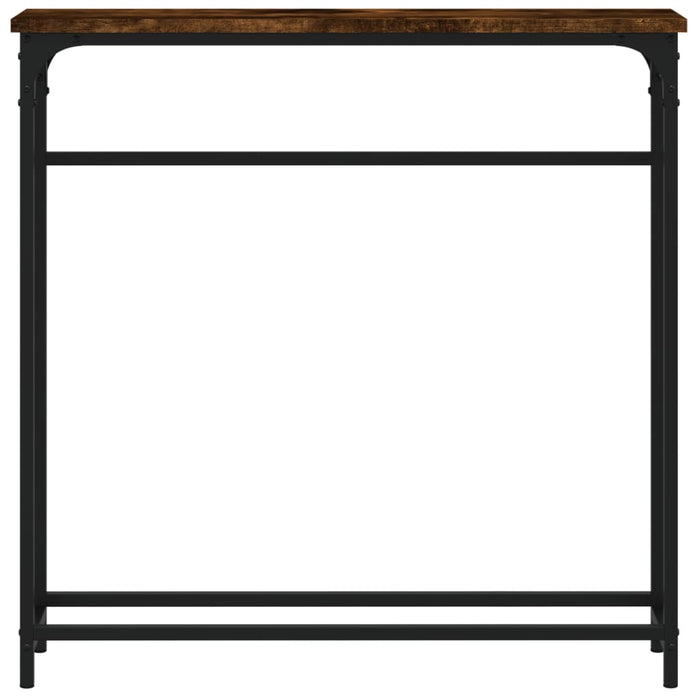 Tavolino Consolle Rovere Fumo 75x19,5x75cm in Legno Multistrato