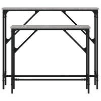 Tavolini Consolle 2 pz Grigio Sonoma in Legno Multistrato 834143